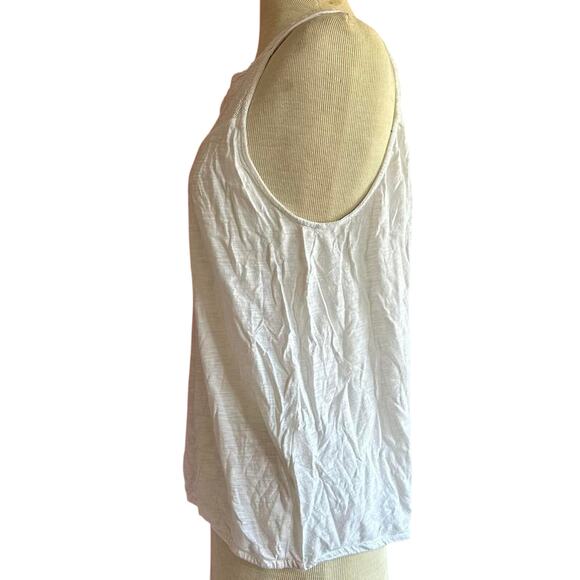 Juniors Tops Size Large White Tank Casual Cottage Classic - Picture 6 of 8